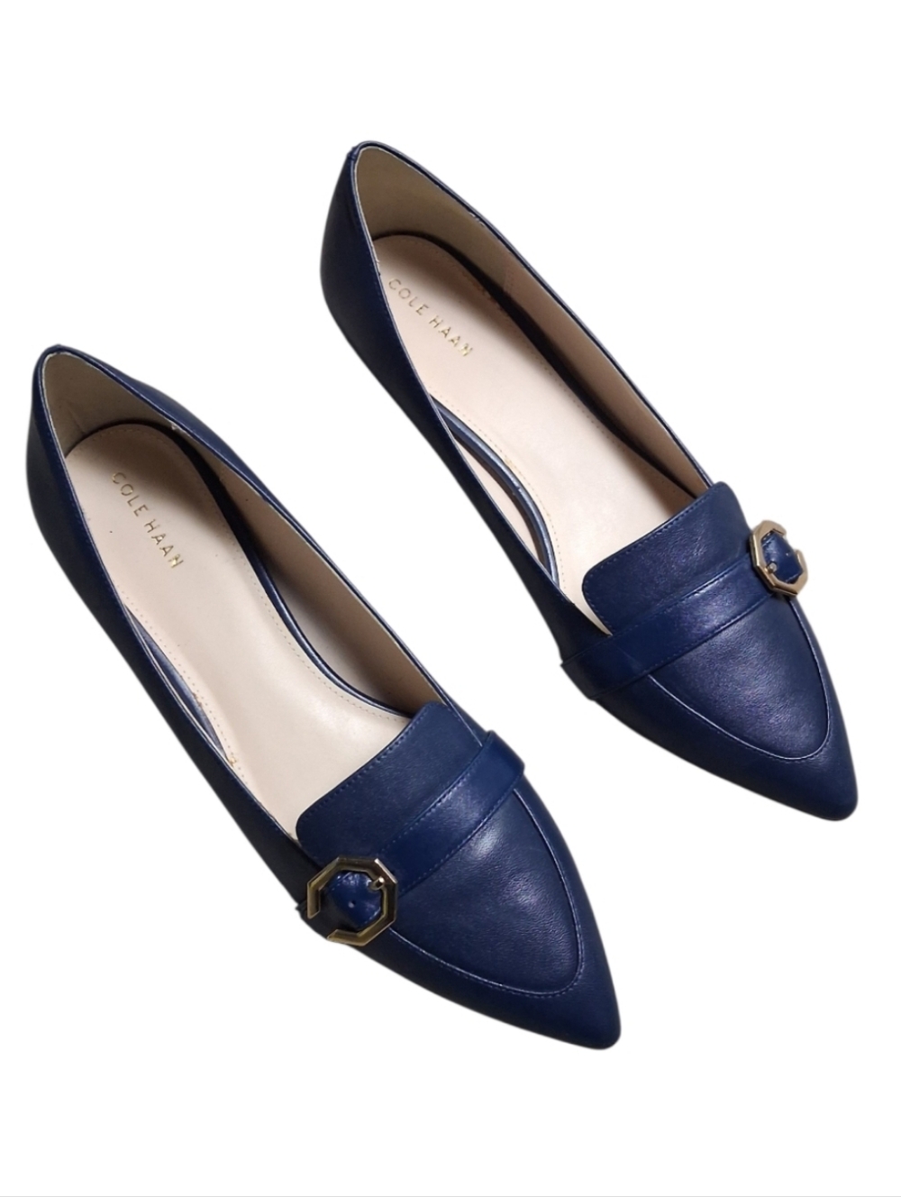 Cole Haan Leela Skimmer Blue Leather Low Heel Shoes Size 9B - Picture 3 of 5